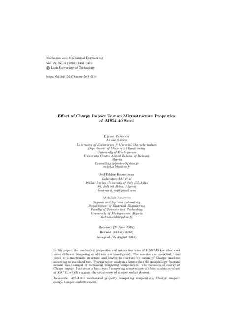 aisi 4140 charpy impact test|(PDF) Effect of Charpy Impact Test on Microstructure Properties .